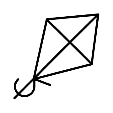recommend clip art: kite icon, kite line art - simple line art of kite, perfect for kite logos and icons