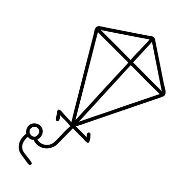 recommend clip art: kite icon, kite line art - simple line art of kite, perfect for kite logos and icons