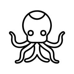 kraken icon, kraken line art - simple line art of kraken, perfect for kraken logos and icons
