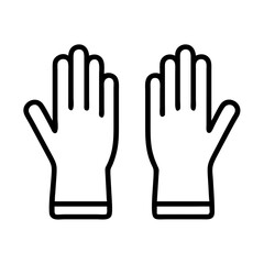 Obraz premium laboratory gloves icon, laboratory gloves line art - simple line art of laboratory gloves, perfect for laboratory gloves logos and icons
