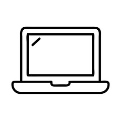 laptop icon, laptop line art - simple line art of laptop, perfect for laptop logos and icons