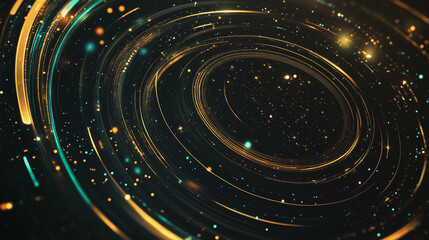 Obraz premium Abstract background with Colorful circle lines. Digital future technology . Abstract business connection of lines from nodes innovation of communication in the network.