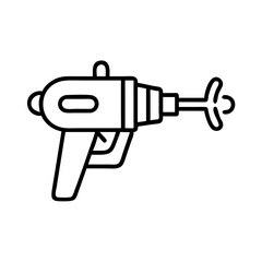 laser gun icon, laser gun line art - simple line art of laser gun, perfect for laser gun logos and icons