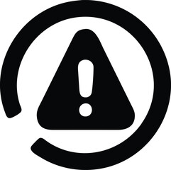 Warning flat icon vector.