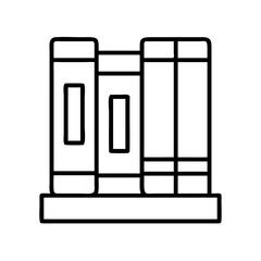 library icon, library line art - simple line art of library, perfect for library logos and icons