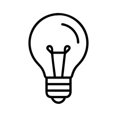 lightbulb idea icon, lightbulb idea line art - simple line art of lightbulb idea, perfect for lightbulb idea logos and icons