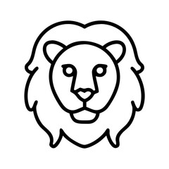 lion icon, lion line art - simple line art of lion, perfect for lion logos and icons