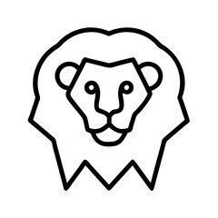 lion icon, lion line art - simple line art of lion, perfect for lion logos and icons