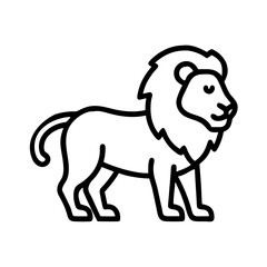 lion icon, lion line art - simple line art of lion, perfect for lion logos and icons