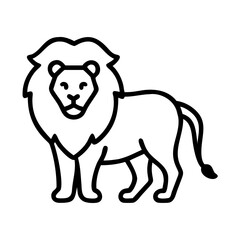 lion icon, lion line art - simple line art of lion, perfect for lion logos and icons