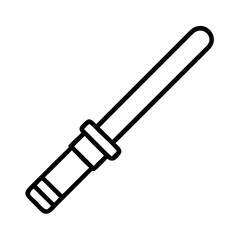 light saber icon, light saber line art - simple line art of light saber, perfect for light saber logos and icons