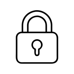 lock icon, lock line art - simple line art of lock, perfect for lock logos and icons