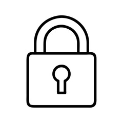 lock icon, lock line art - simple line art of lock, perfect for lock logos and icons