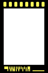 Vintage camera photo frame vector, retro film style black border design for photography projects