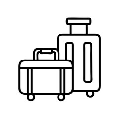 luggage icon, luggage line art - simple line art of luggage, perfect for luggage logos and icons