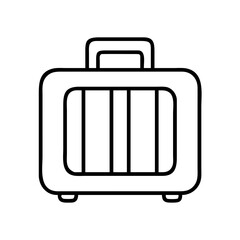 luggage bag icon, luggage bag line art - simple line art of luggage bag, perfect for luggage bag logos and icons