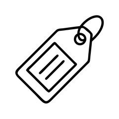 Fototapeta premium luggage tag icon, luggage tag line art - simple line art of luggage tag, perfect for luggage tag logos and icons