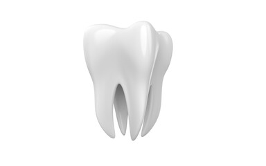 Tooth on white background.