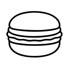 Obraz premium macaron icon, macaron line art - simple line art of macaron, perfect for macaron logos and icons