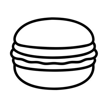 macaron icon, macaron line art - simple line art of macaron, perfect for macaron logos and icons