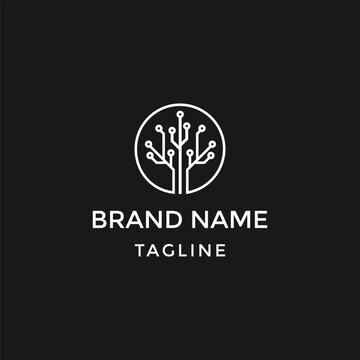 tech tree logo design.data technology logo. technology tree .techtree.tree logo design.techonology