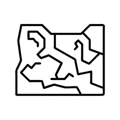 map of ruins icon, map of ruins line art - simple line art of map of ruins, perfect for map of ruins logos and icons