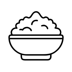 mashed potatoes icon, mashed potatoes line art - simple line art of mashed potatoes, perfect for mashed potatoes logos and icons