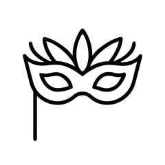 masquerade mask icon, masquerade mask line art - simple line art of masquerade mask, perfect for masquerade mask logos and icons