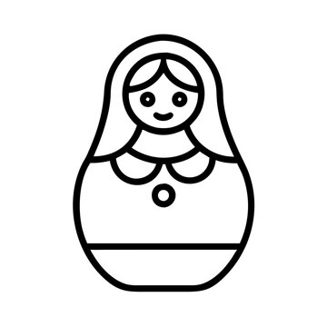 recommend clip art: matryoshka doll russian icon, matryoshka doll russian line art - simple line art of matryoshka doll russian, perfect for matryoshka doll russian logos and icons