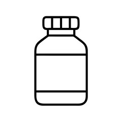 medicine bottle icon, medicine bottle line art - simple line art of medicine bottle, perfect for medicine bottle logos and icons