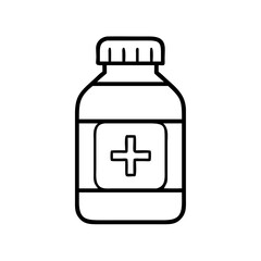 medicine bottle icon, medicine bottle line art - simple line art of medicine bottle, perfect for medicine bottle logos and icons