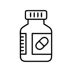 medicine bottle icon, medicine bottle line art - simple line art of medicine bottle, perfect for medicine bottle logos and icons