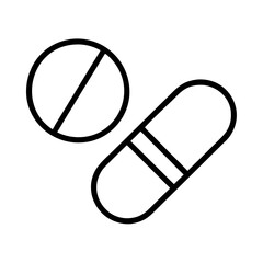 medicine pill icon, medicine pill line art - simple line art of medicine pill, perfect for medicine pill logos and icons