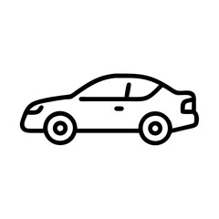 Fototapeta premium Car icon in simple outline style