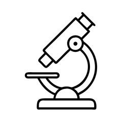 microscope icon, microscope line art - simple line art of microscope, perfect for microscope logos and icons