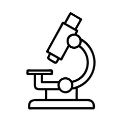 microscope icon, microscope line art - simple line art of microscope, perfect for microscope logos and icons