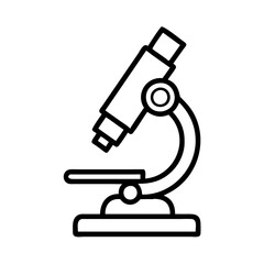 microscope icon, microscope line art - simple line art of microscope, perfect for microscope logos and icons