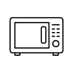 microwave icon, microwave line art - simple line art of microwave, perfect for microwave logos and icons