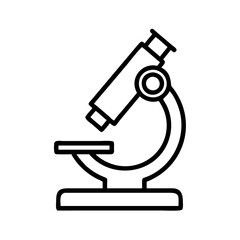 microscope icon, microscope line art - simple line art of microscope, perfect for microscope logos and icons