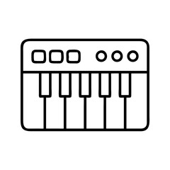 midi controller icon, midi controller line art - simple line art of midi controller, perfect for midi controller logos and icons
