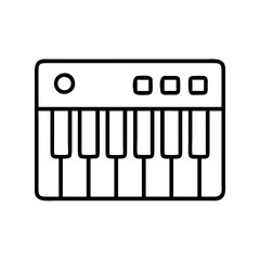 midi controller icon, midi controller line art - simple line art of midi controller, perfect for midi controller logos and icons