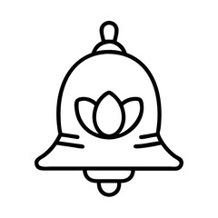 mindfulness bell icon, mindfulness bell line art - simple line art of mindfulness bell, perfect for mindfulness bell logos and icons