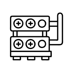 mining rig icon, mining rig line art - simple line art of mining rig, perfect for mining rig logos and icons