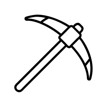 recommend clip art: mining pickaxe icon, mining pickaxe line art - simple line art of mining pickaxe, perfect for mining pickaxe logos and icons