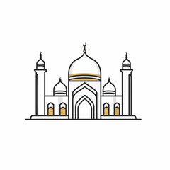 Arabian mosque icon. vector illustration isolated