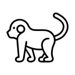 monkey icon, monkey line art - simple line art of monkey, perfect for monkey logos and icons