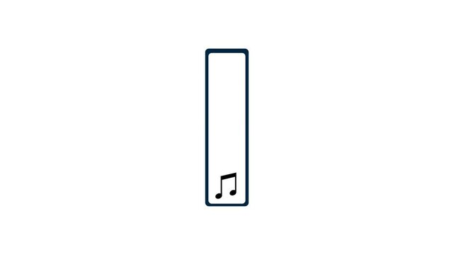 Volume button icon animation on white background.