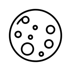 moon icon, moon line art - simple line art of moon, perfect for moon logos and icons
