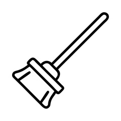 mop icon, mop line art - simple line art of mop, perfect for mop logos and icons