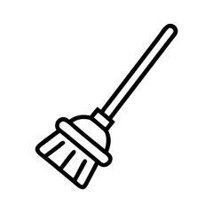 mop icon, mop line art - simple line art of mop, perfect for mop logos and icons